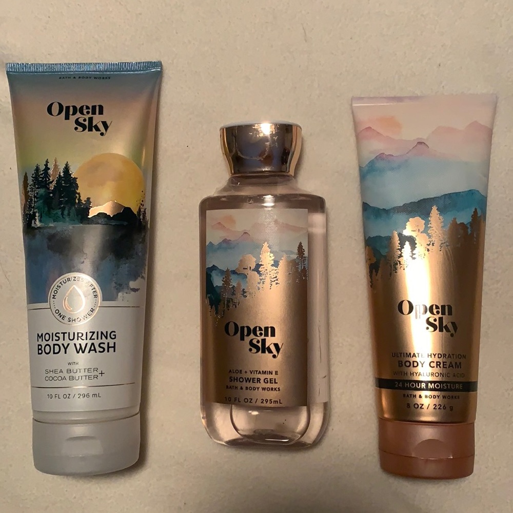 Bath & Body Works Open Sky Three Piece Set